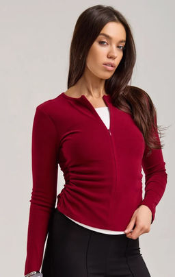 K12902 Лонгслив (хлопок) БУРГУНДИ