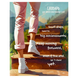 Тетрадь для записи иностранных слов арт. 69990 ЛЕСТНИЦА К ЗНАНИЯМ /А5+, 48 л. обложка - мелованный к