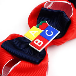 Бант для волос на заколке школьный, 11.5 см, Кошечка Мари