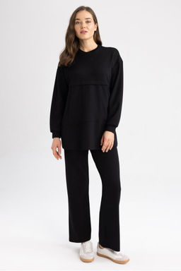 Толстовка-туника с капюшоном Relax Fit - Defacto фото 6