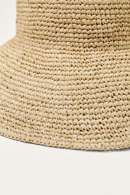 LIMITED EDITION RAFFIA BUCKET HAT - Zara фото 6