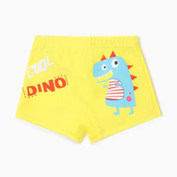 Плавки купальные для мальчика MINAKU: Cool Dino, жёлтые, рост 134-140 см