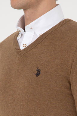 Erkek Haki Melanj Basic Kazak - U.s. polo assn фото 7