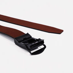 Ремень мужской, ширина 3,5 см, затяжка, пряжка тёмный металл, цвет чёрный - Simaland фото 3