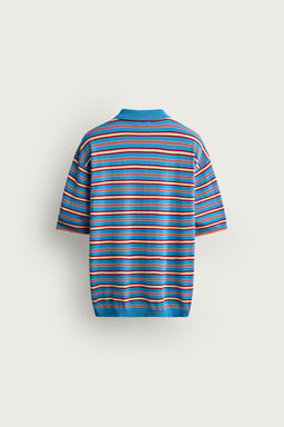 POLO PUNTO JACQUARD RAYAS / Azul claro - Zara фото 6