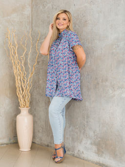 Туника 1023 цветочный принт - Novita фото 2