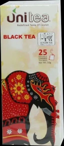 UNITEA. Black tea 50 гр. карт.пачка, 25 пак.