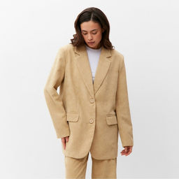 Пиджак женский MIST Velvet, размер 42-44 (S-M), бежевый