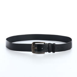 Цена за 2 шт. Ремень мужской, ширина 3.5 см, винт, один прокол, пряжка металл, чёрный