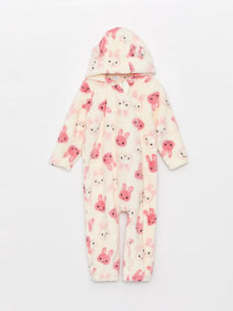 Kap??onlu Uzun Kollu K?z Bebek Pel?? Tulum