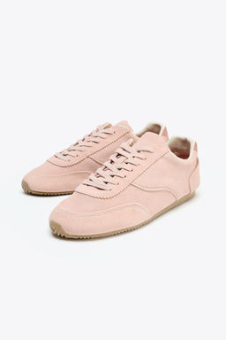 CONTRAST LEATHER TRAINERS - Zara фото 7