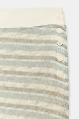 ASYMMETRIC STRIPED SKIRT - Zara фото 10