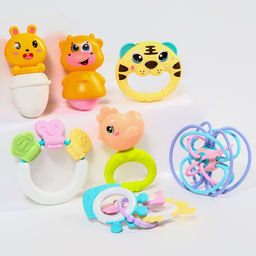 Набор погремушек «Беби», с эластичными элементами, 9 шт, цвет МИКС