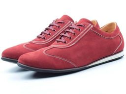 03-F031-67-3 RED Полуботинки спортивные мужские (натуральная замша)