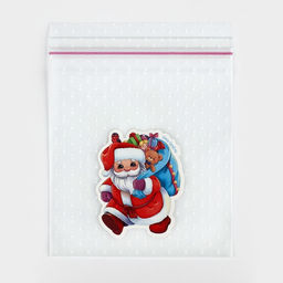 Цена за 5 шт. Пакет под сладости новогодний «Дедушка Мороз», 10×10 см