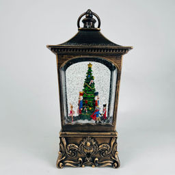 Новогодний декор Фонарь стекло 28 см в ассортименте (арт. K-29)