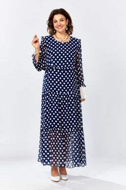 Платье LADY SECRET 25301 мультиколор (синий-горох)