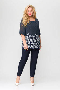 Костюм Svetlana Style 1662 синий+цветы