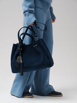 Замшевая сумка с матрешкой Vasilisa DBR 31210 синяя глубина  фото 8