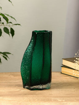 Ваза «Дженис», 25×12×8 см, стекло, зелёная