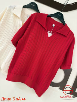 Футболка женская поло однотонная