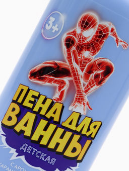 Детская пена для ванны, аромат сладкая паутинка, 300 мл, Супергерой