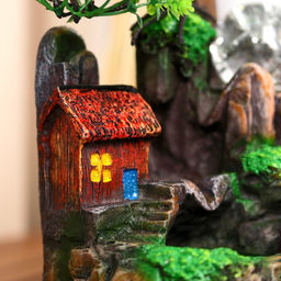 Фонтан «Домик у пруда», 13×17×27 см, с подсветкой