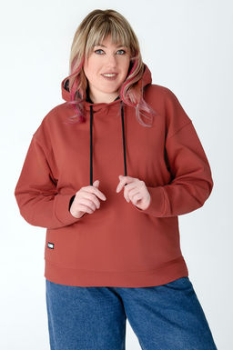 Арт. 15115 Худи женское с капюшоном 46-54 (5 шт) Цвет:терракотовый