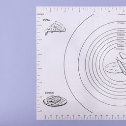 Коврик для выпечки и раскатки теста с разметкой, армированный «Эрме», силикон, 59.5×40 см, белый
