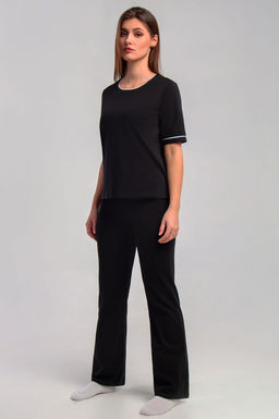 Арт. 10701 Домашняя пижама с брюками 42-50 (5 шт) Цвет:черный