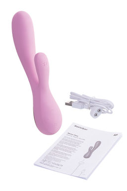 Нереалистичный вибратор Satisfyer Mono Flex, силикон, розовый, 20,4 см.