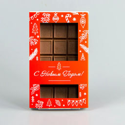 Плитка молочного шоколада, красная коробочка, 85гр
