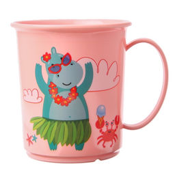 Кружка с декором 180 мл, детская, пластиковая, МИКС