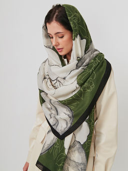 Большой, мягкий, тонкий и очень нежный двусторонний палантин