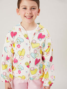 Kap??onlu K?z Bebek Fermuarl? Sweatshirt