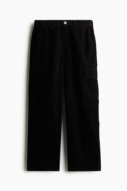 Loose Fit Corduroy cargo trousers - H&m фото 5