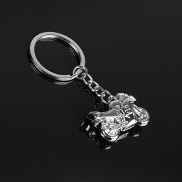 Цена за 2 шт. Брелок автомобильный для ключей Cartage, мотоцикл, металл, темный хром