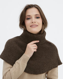 Манишка из шерсти UL коричневая