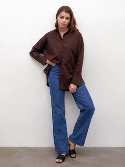 Блузка женская дл. рук. T-lab TL-BT-007 шоколад  фото 6