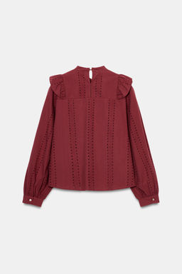 ROMANTIC BLOUSE WITH CUTWORK EMBROIDERY - Zara фото 8