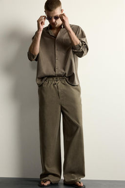 CAMISA FLUIDA RELAXED FIT / Marr?n - Zara фото 5