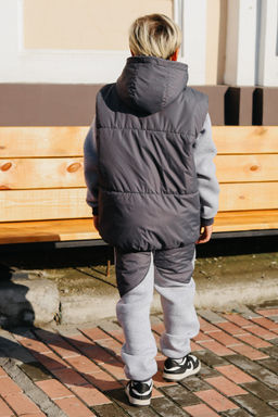 Бомбер утепленный, меланж - Inzibe фото 32