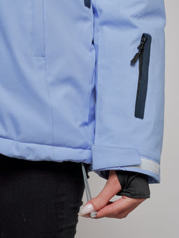 Горнолыжная куртка женская зимняя фиолетового цвета 33307F