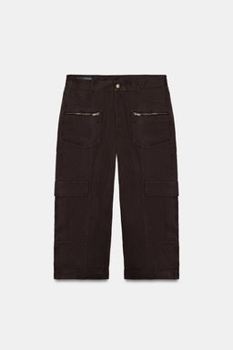 PANTAL?N CARGO CAPRI / Marr?n - Zara фото 4