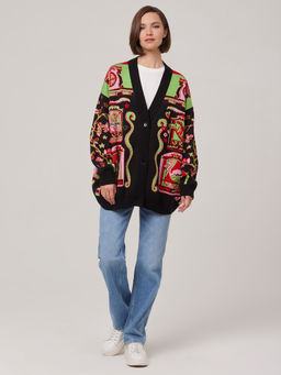 Кардиган женский 1231154008 black/multicolor