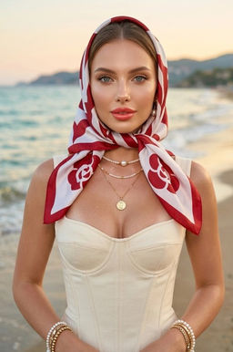 K13761 Платок (90/90см шелк искусственный) МУЛЬТИЦВЕТ_04
