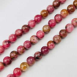 Бусины для украшений из Родонита (62 бусины)