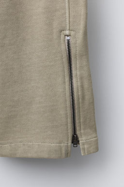 WIDE-LEG GARMENT-DYED PLUSH TROUSERS - Zara фото 4