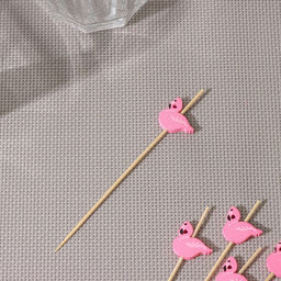 Шпажки Доляна «Розовый фламинго», h=12 см, набор 25 шт.