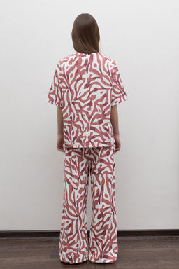 ЕП 20204/анималистичный орнамент(дикий имбирь) пижама жен (фуфайка,брюки)